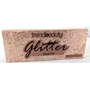 TRENDBEAUTY Glitter Rose Gold Eyeshadow Palette Full Size 15 Shades New In Box